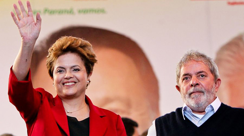 ex presidentes brasileños Luiz Inacio Lula da Silva y Dilma Rousef ex presidentes brasileños Luiz Inacio Lula da Silva y Dilma Rousef