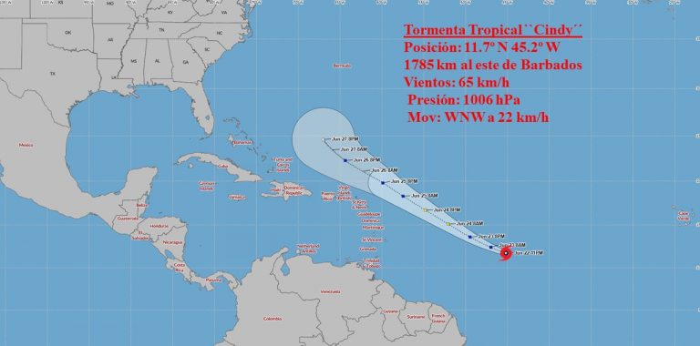 Se forma la tormenta tropical Cindy Se forma la tormenta tropical Cindy