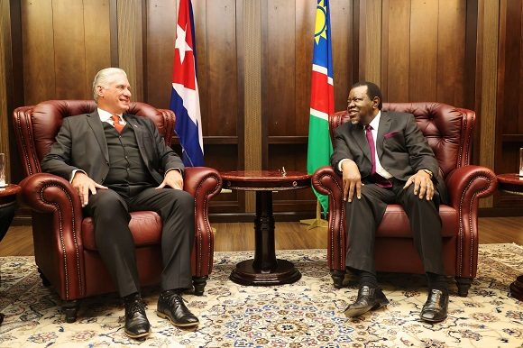 Encuentro de Miguel Díaz Canel con el Presidente namibio, Hage Geingob Encuentro de Miguel Díaz Canel con el Presidente namibio, Hage Geingob
