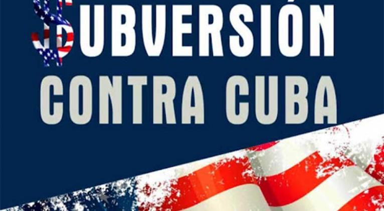 Banner alegórico a la subversión contra Cuba Banner alegórico a la subversión contra Cuba